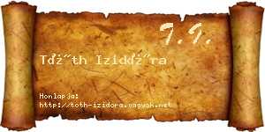 Tóth Izidóra névjegykártya